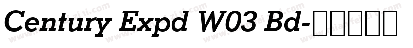 Century Expd W03 Bd字体转换